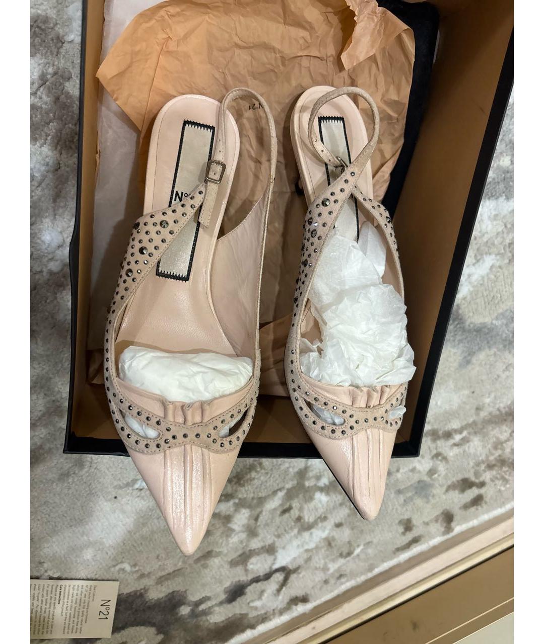 NO. 21 Розовые кожаные туфли, фото 3