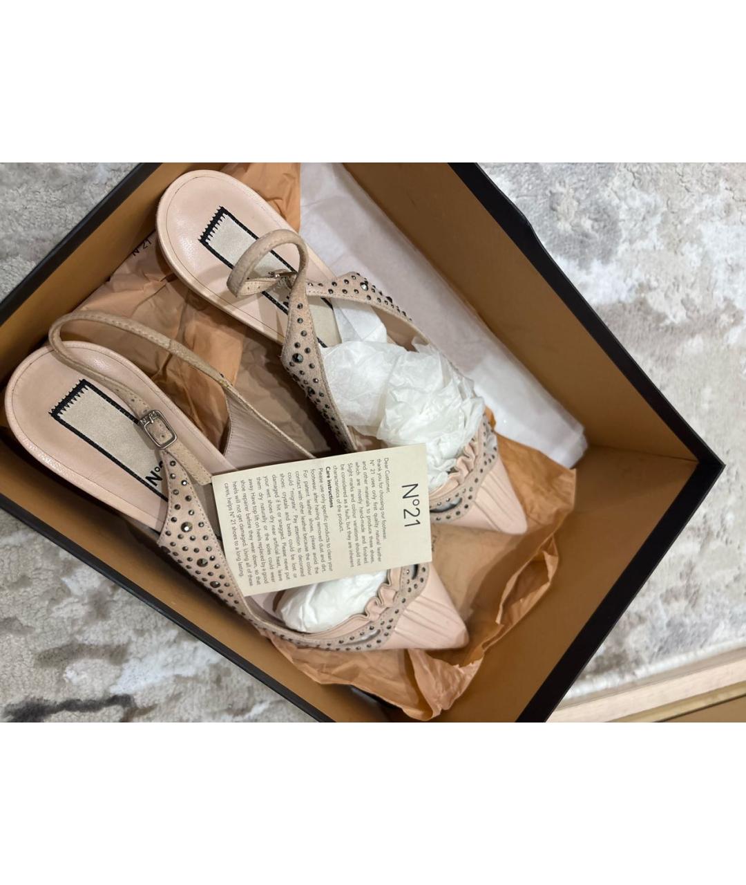 NO. 21 Розовые кожаные туфли, фото 6