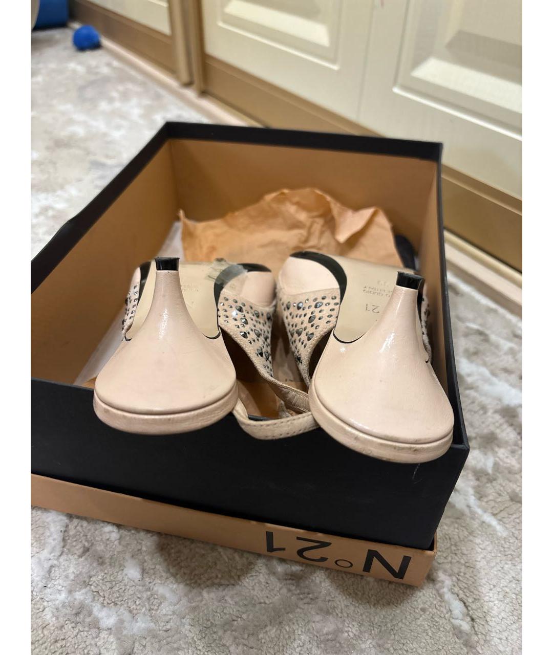 NO. 21 Розовые кожаные туфли, фото 5