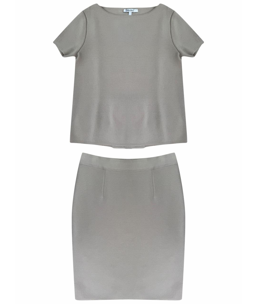 MAX MARA Серый костюм с юбками, фото 1