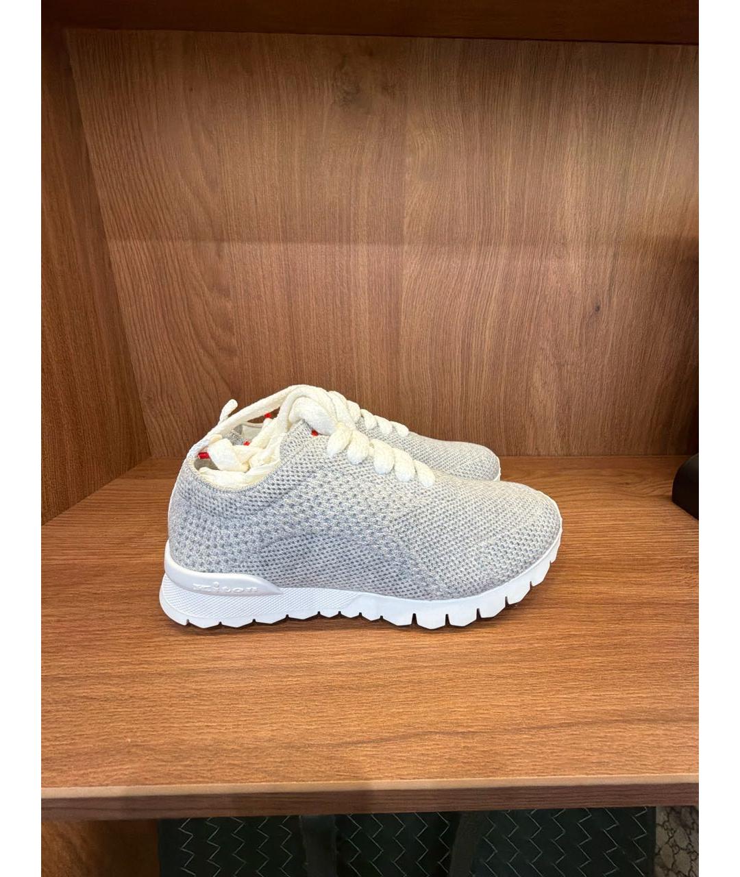 KITON Серые текстильные кроссовки, фото 6