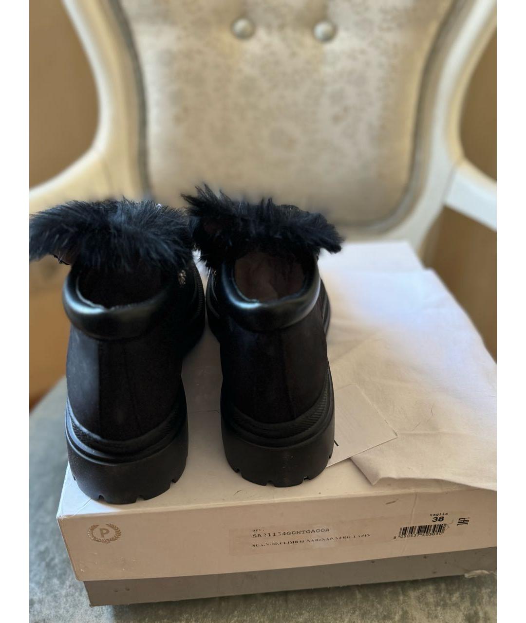 POLLINI Черные кожаные ботинки, фото 4