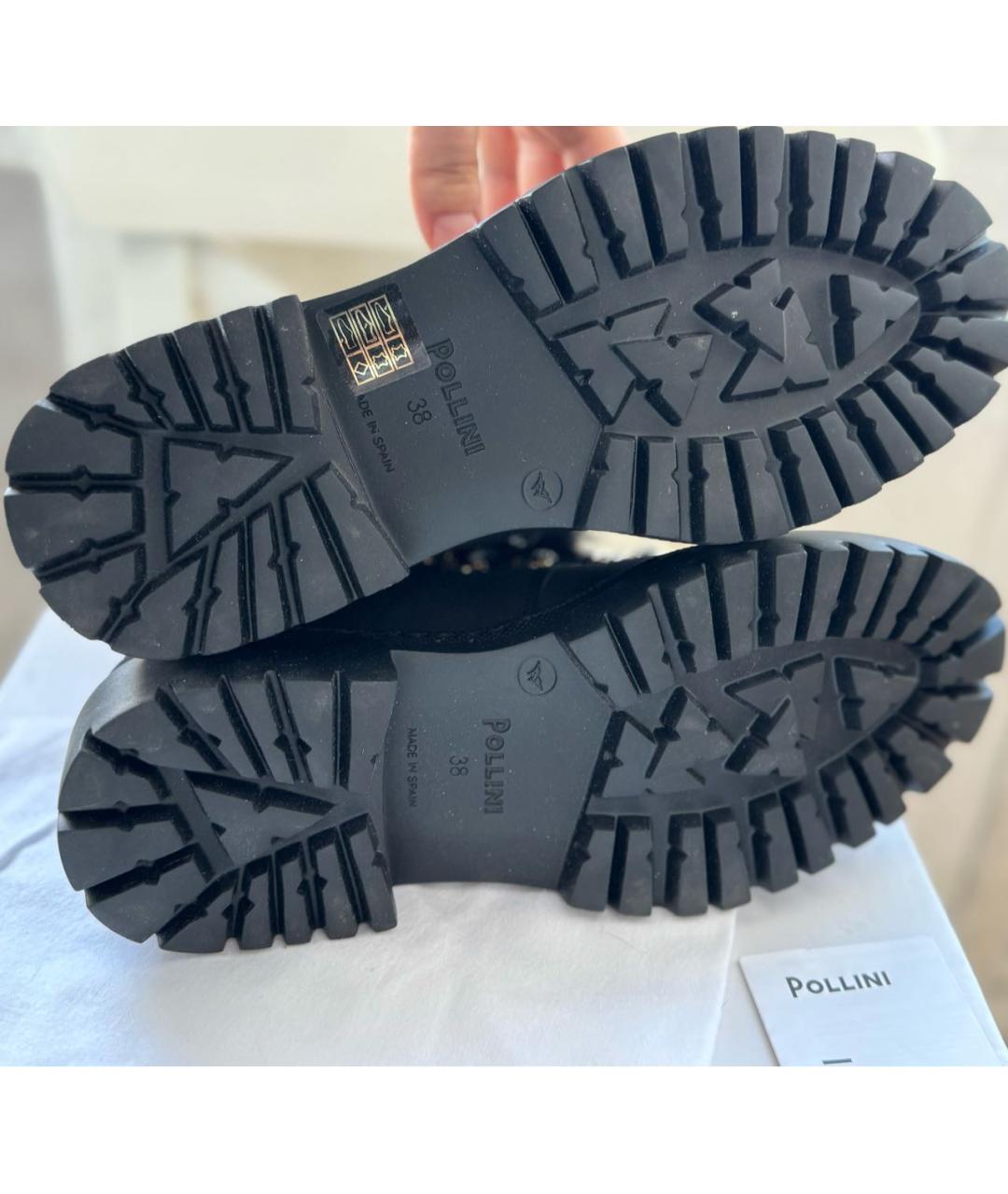 POLLINI Черные кожаные ботинки, фото 7