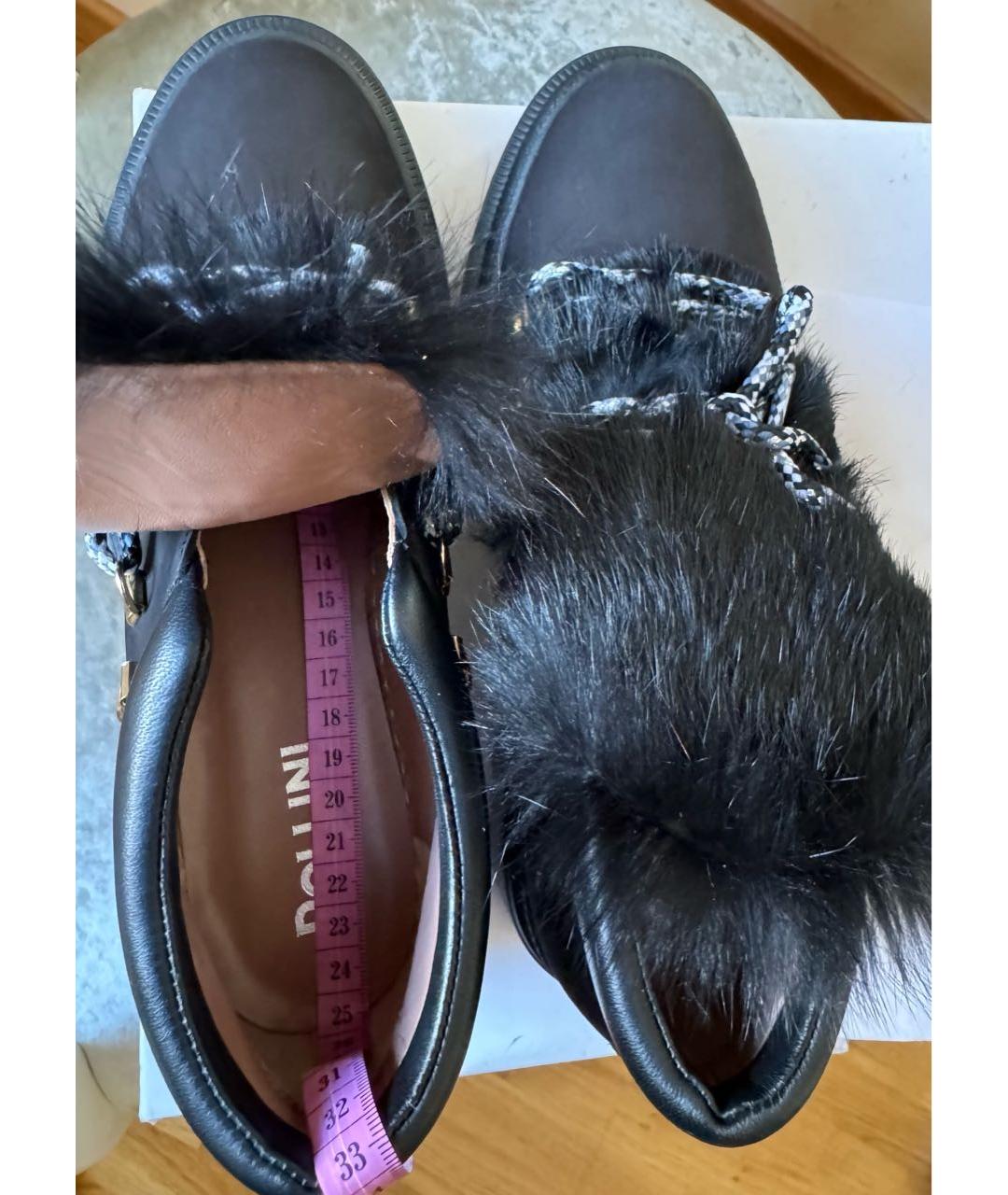 POLLINI Черные кожаные ботинки, фото 5