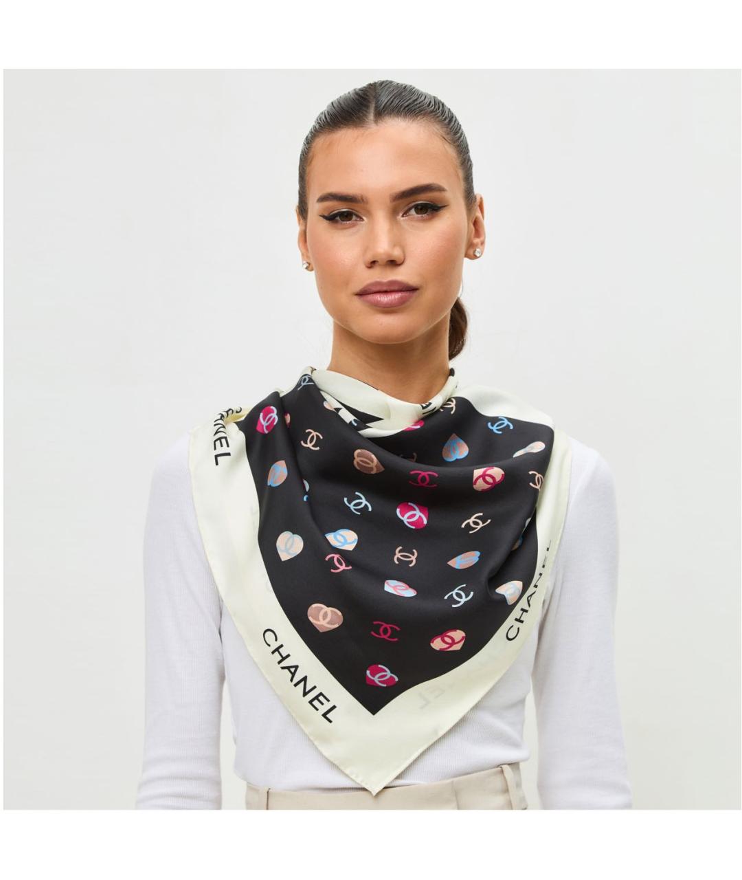 CHANEL Мульти шелковый платок, фото 6
