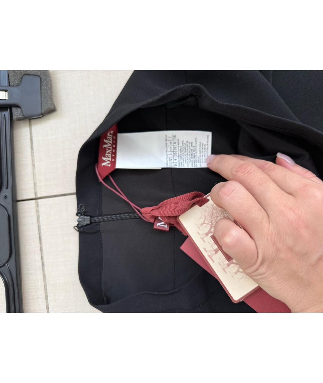 MAX MARA Черная юбка миди, фото 3