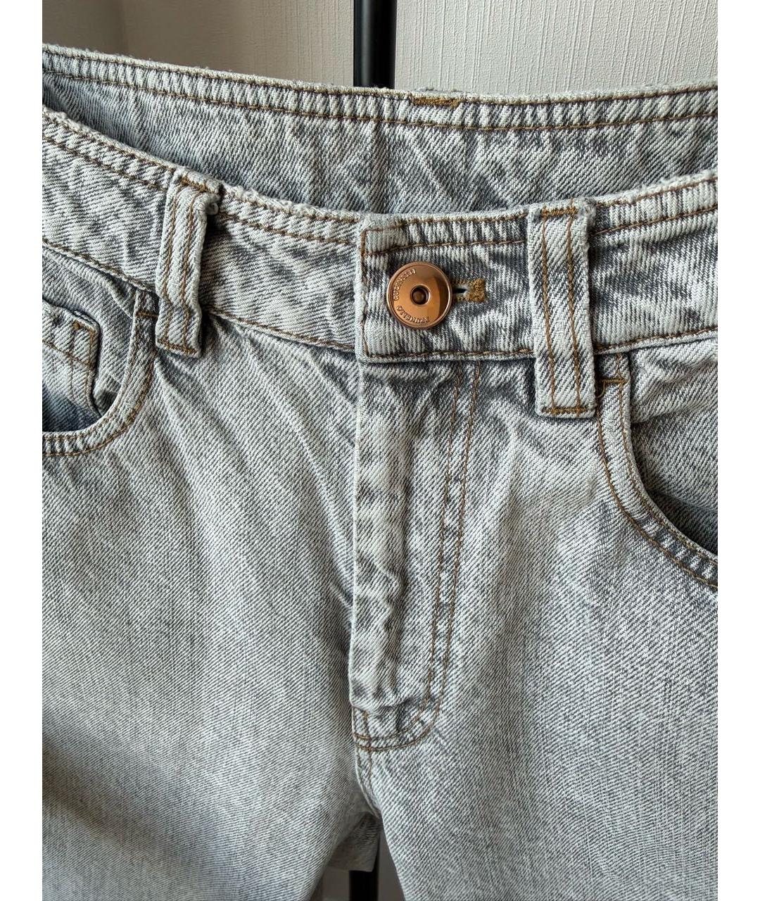 BRUNELLO CUCINELLI Серые хлопковые джинсы слим, фото 4