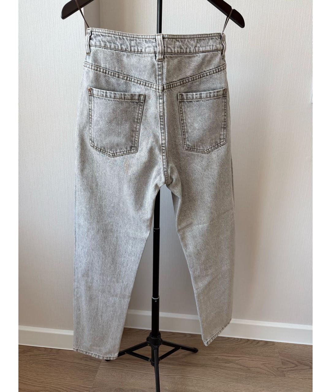 BRUNELLO CUCINELLI Серые хлопковые джинсы слим, фото 3