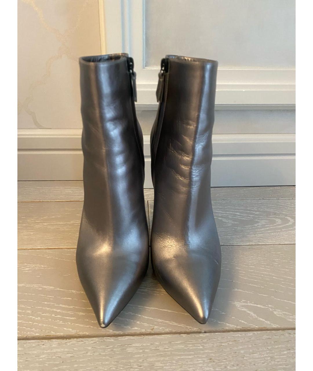 CASADEI Серебряные кожаные ботильоны, фото 2