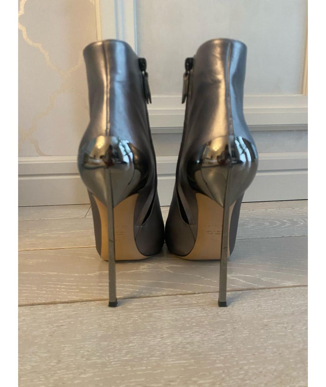 CASADEI Серебряные кожаные ботильоны, фото 4