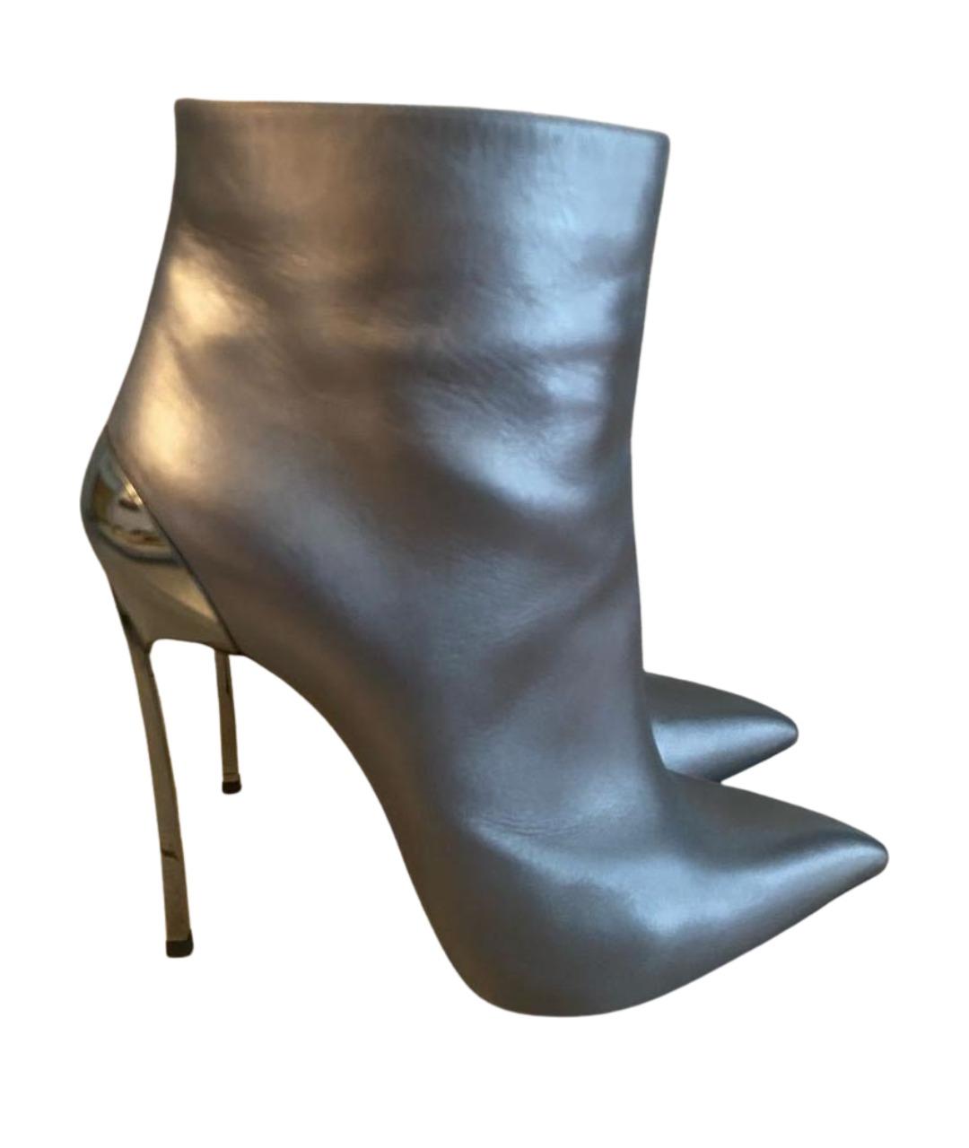 CASADEI Серебряные кожаные ботильоны, фото 1