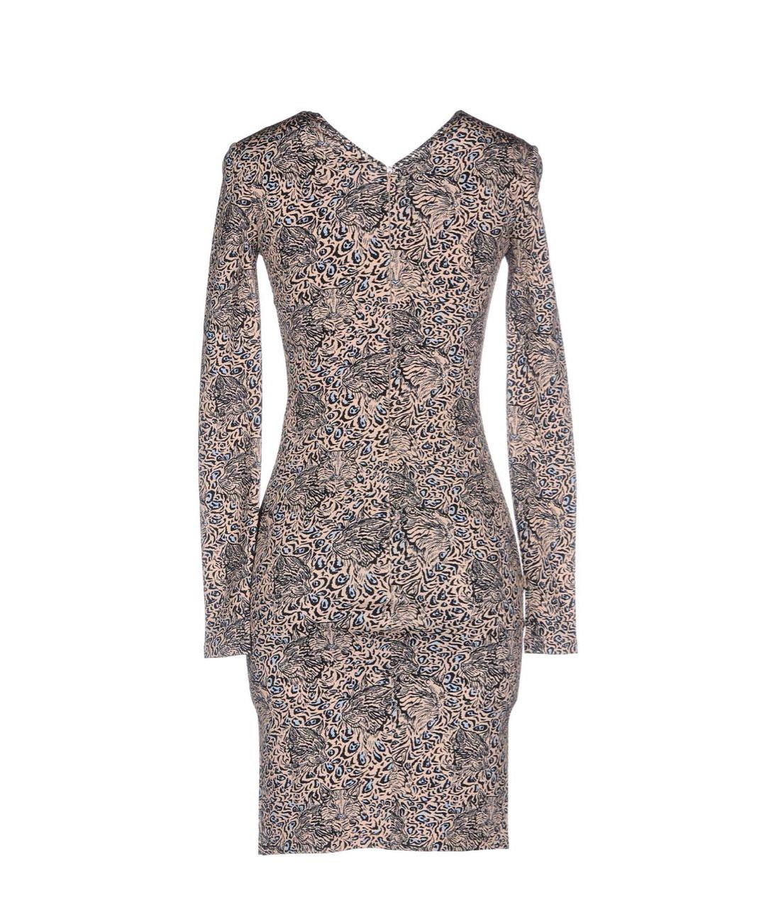 JUST CAVALLI Бежевое вискозное коктейльное платье, фото 2