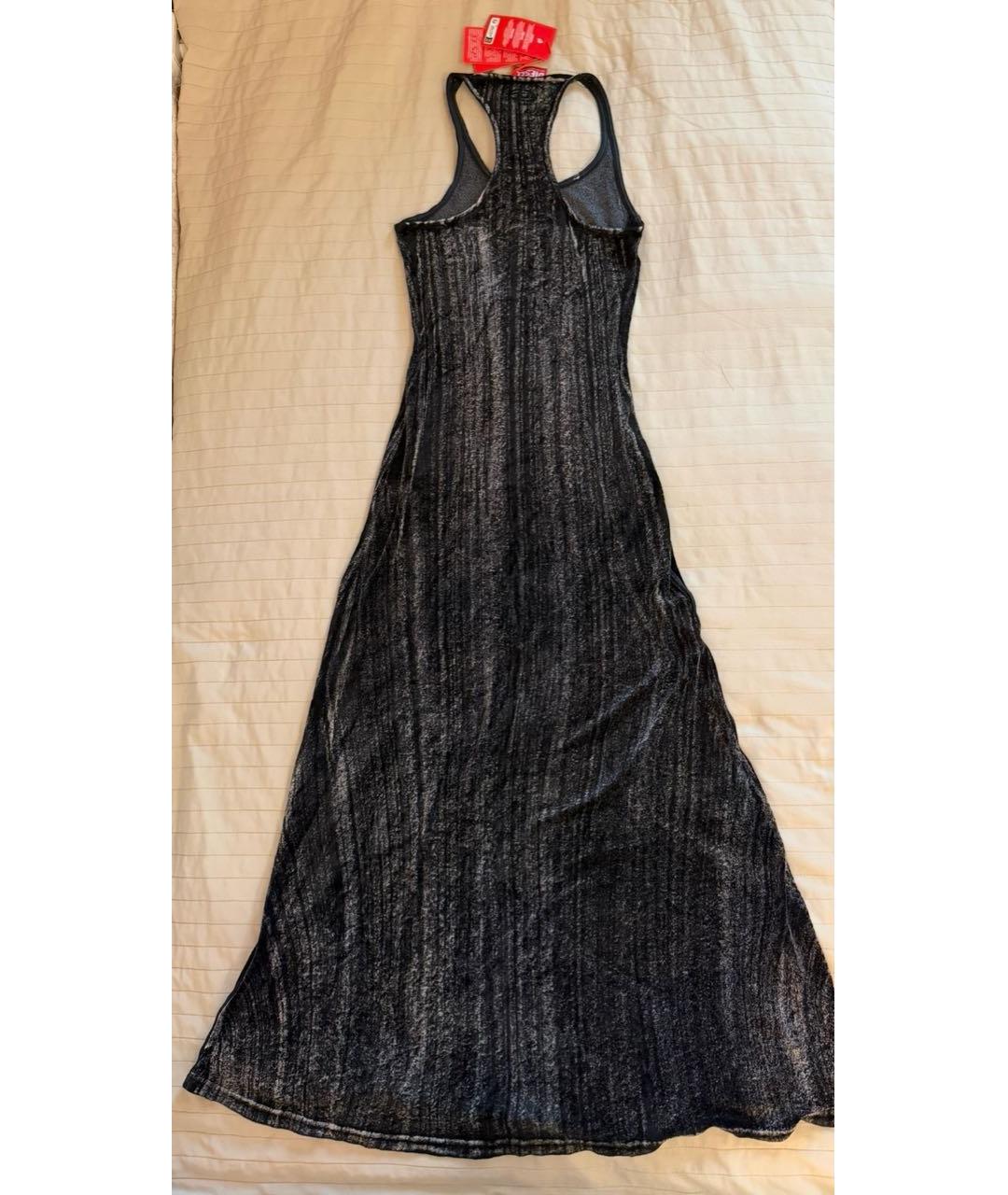 DIESEL Черное вискозное повседневное платье, фото 2