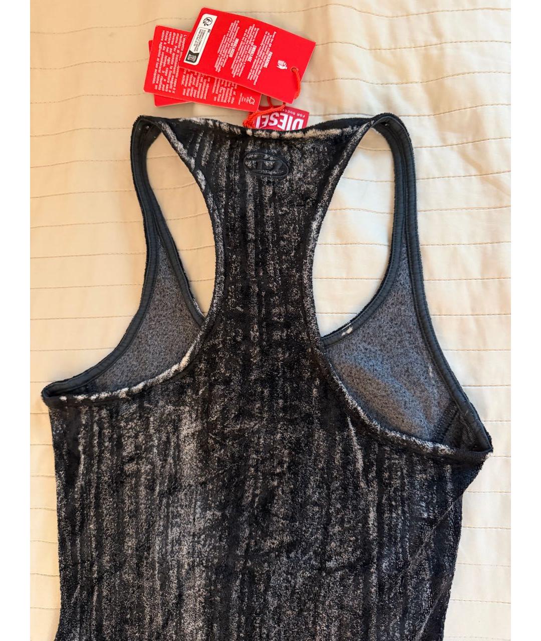 DIESEL Черное вискозное повседневное платье, фото 4