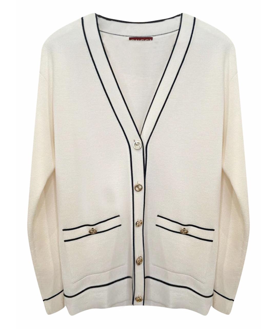 GUCCI Белый шерстяной кардиган, фото 1