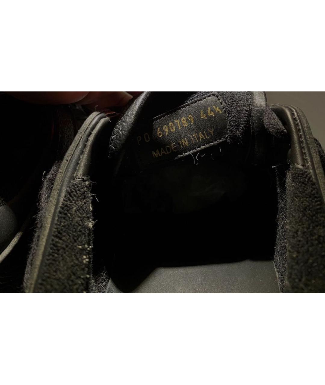 SAINT LAURENT Черные кожаные низкие кроссовки / кеды, фото 7