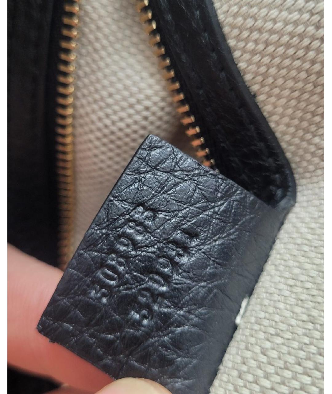 GUCCI Черная кожаная сумка через плечо, фото 7