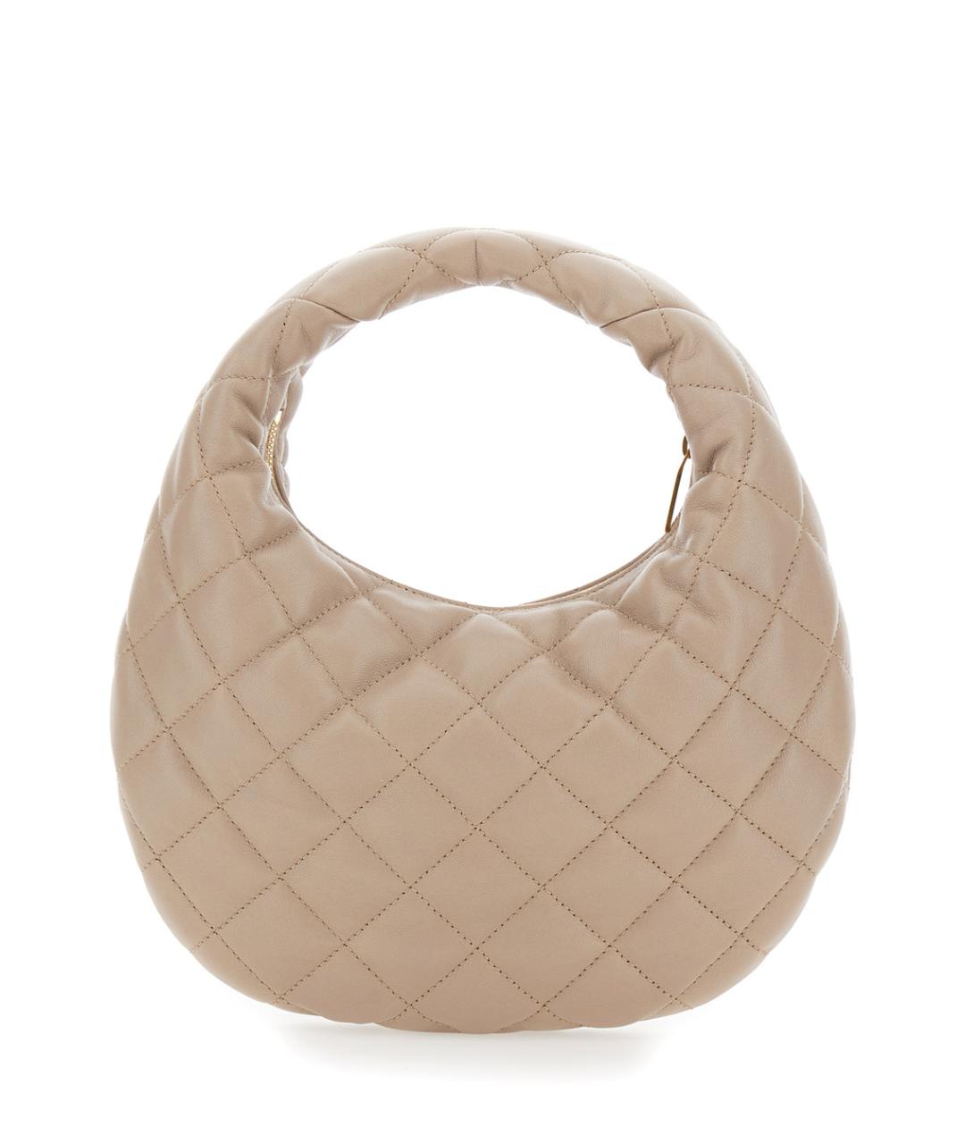 SAINT LAURENT Бежевая кожаная сумка через плечо, фото 2