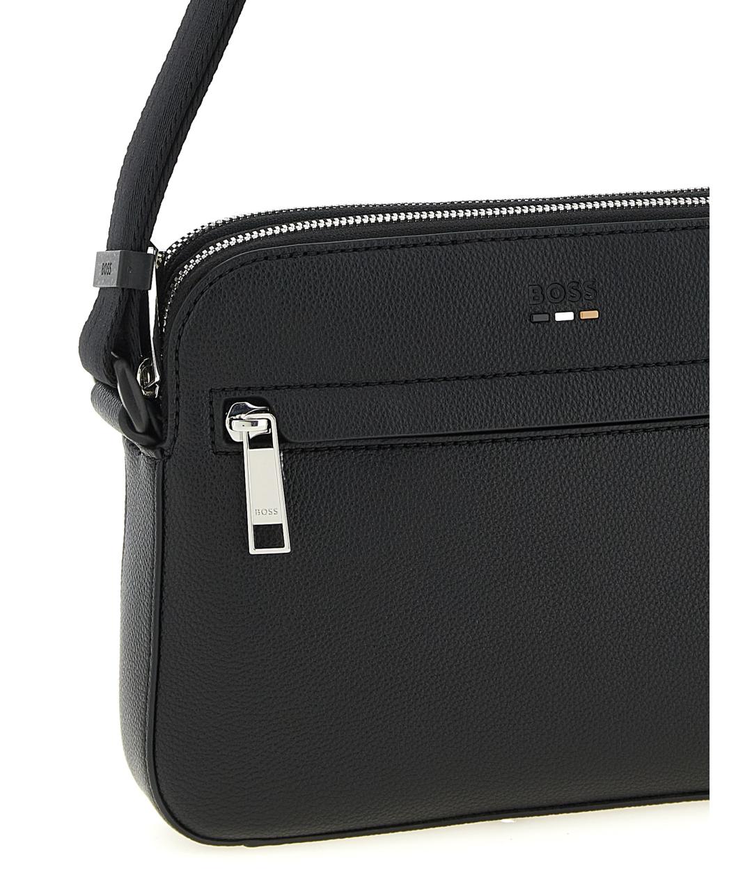 HUGO BOSS Черная сумка на плечо из искусственной кожи, фото 3