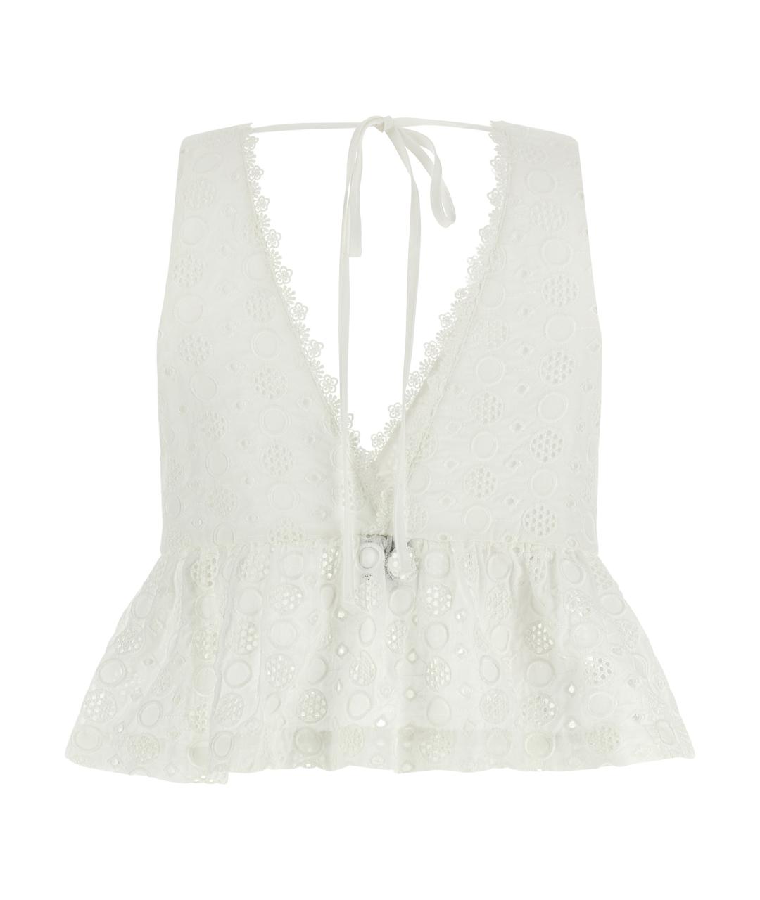 PINKO Белая хлопковая блузы, фото 2