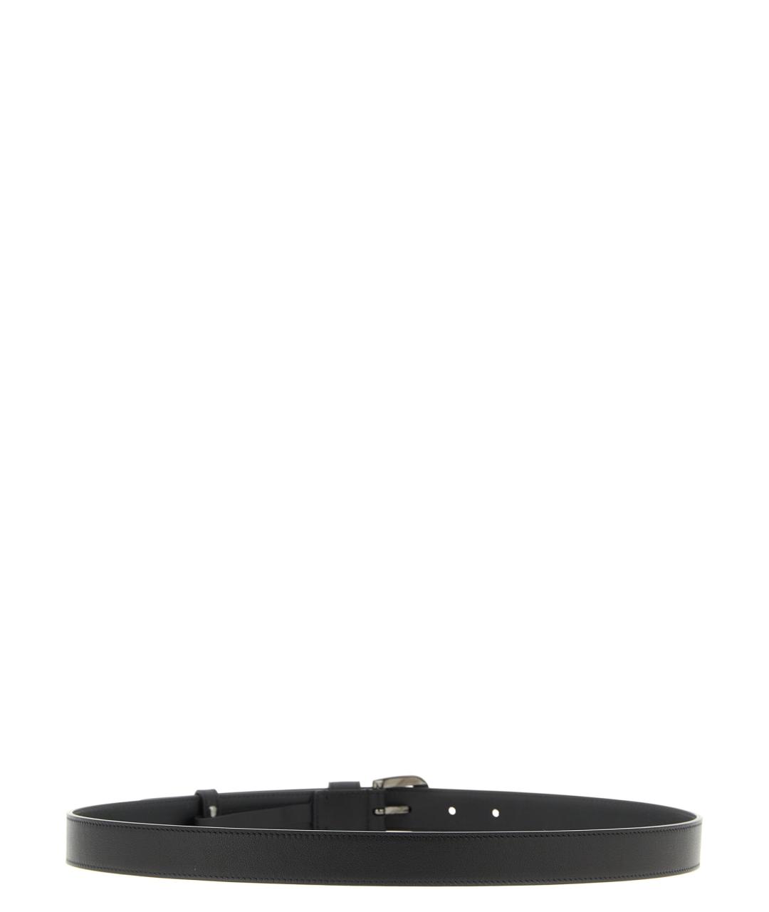 VALENTINO Черный кожаный ремень, фото 2