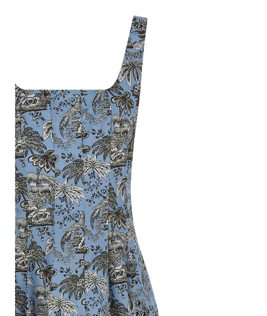 STAUD Голубое хлопковое повседневное платье, фото 3