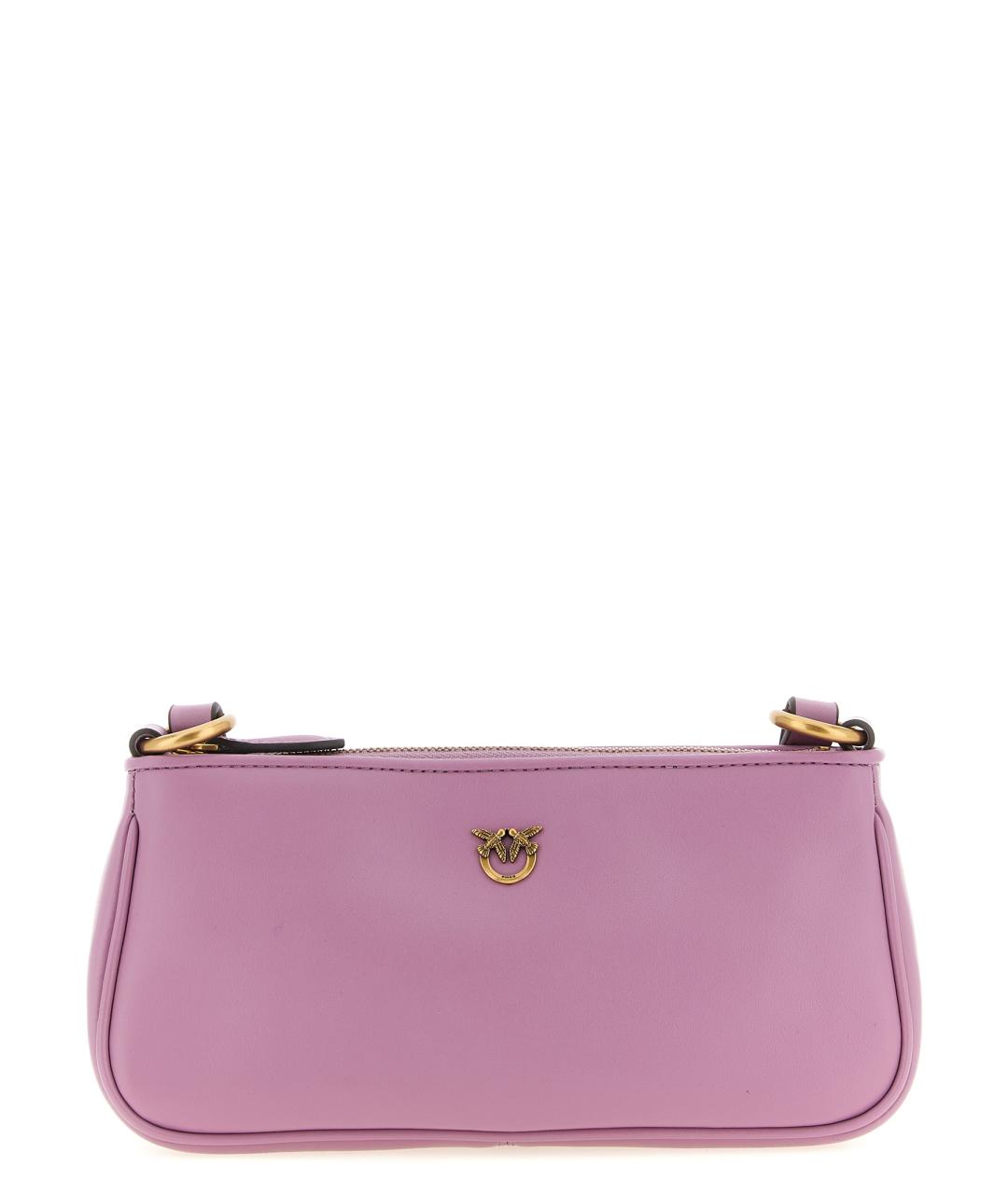 PINKO Розовая кожаная сумка через плечо, фото 1