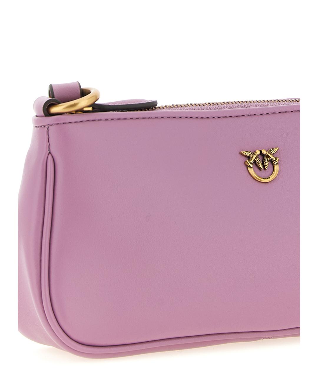 PINKO Розовая кожаная сумка через плечо, фото 3