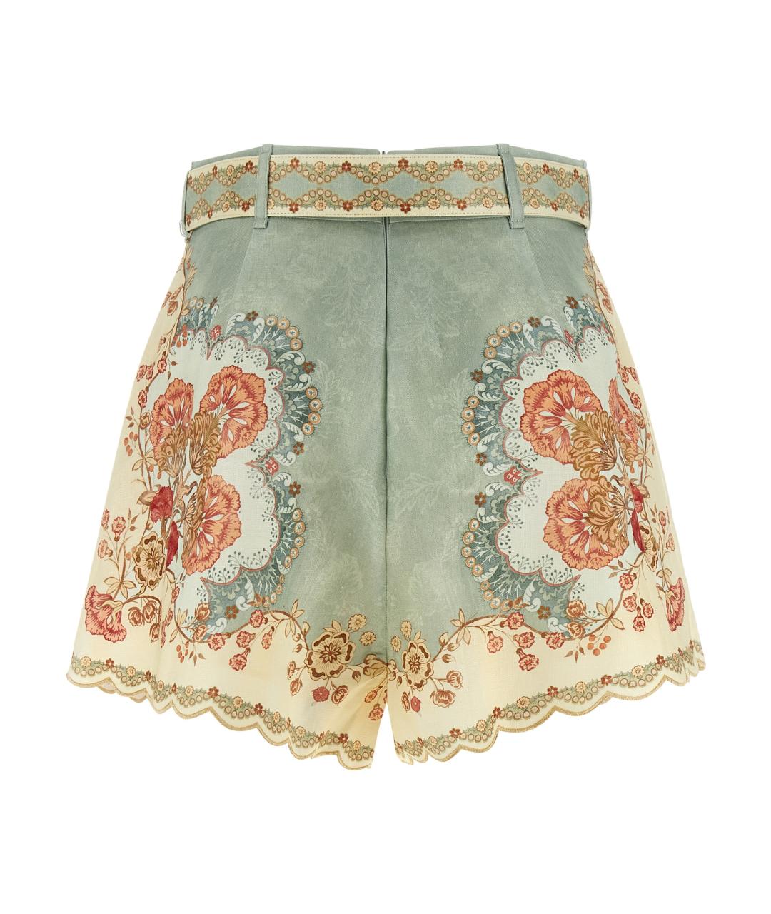 ZIMMERMANN Мульти льняные шорты, фото 2