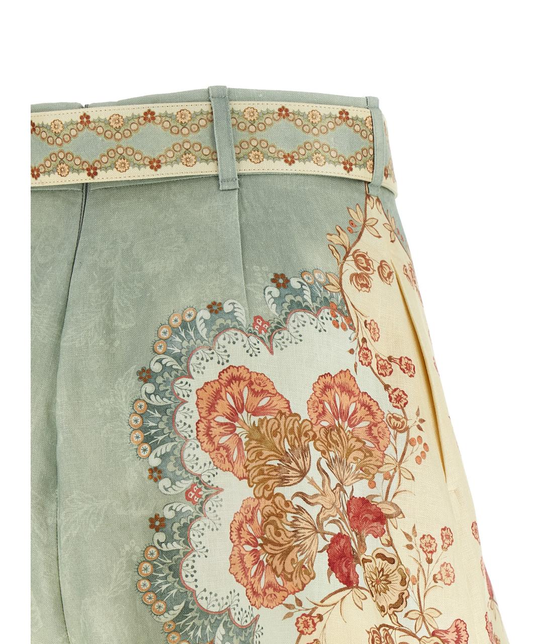 ZIMMERMANN Мульти льняные шорты, фото 4