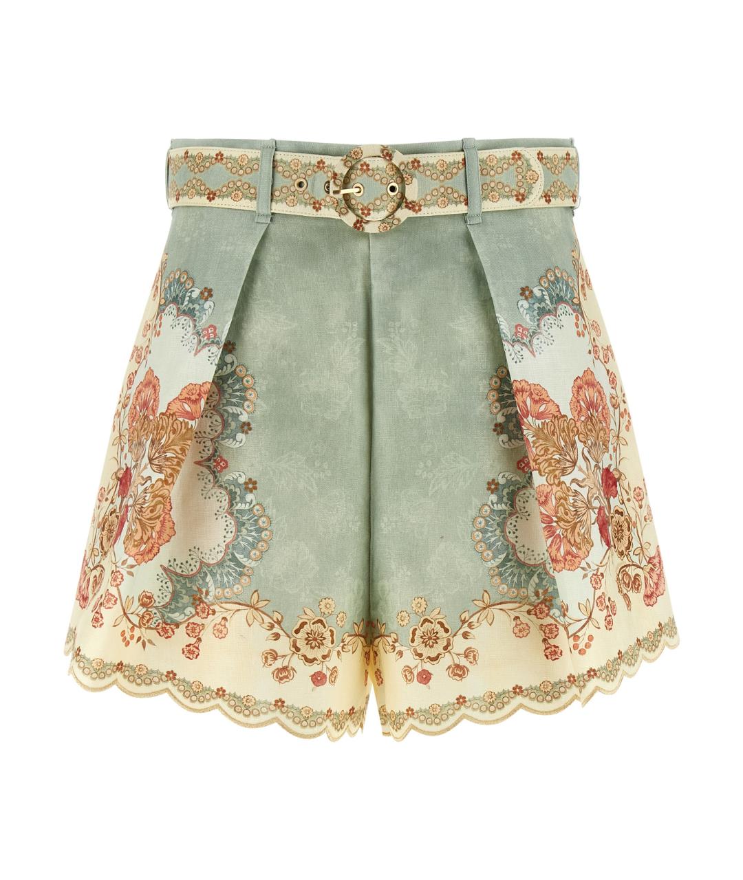 ZIMMERMANN Мульти льняные шорты, фото 1