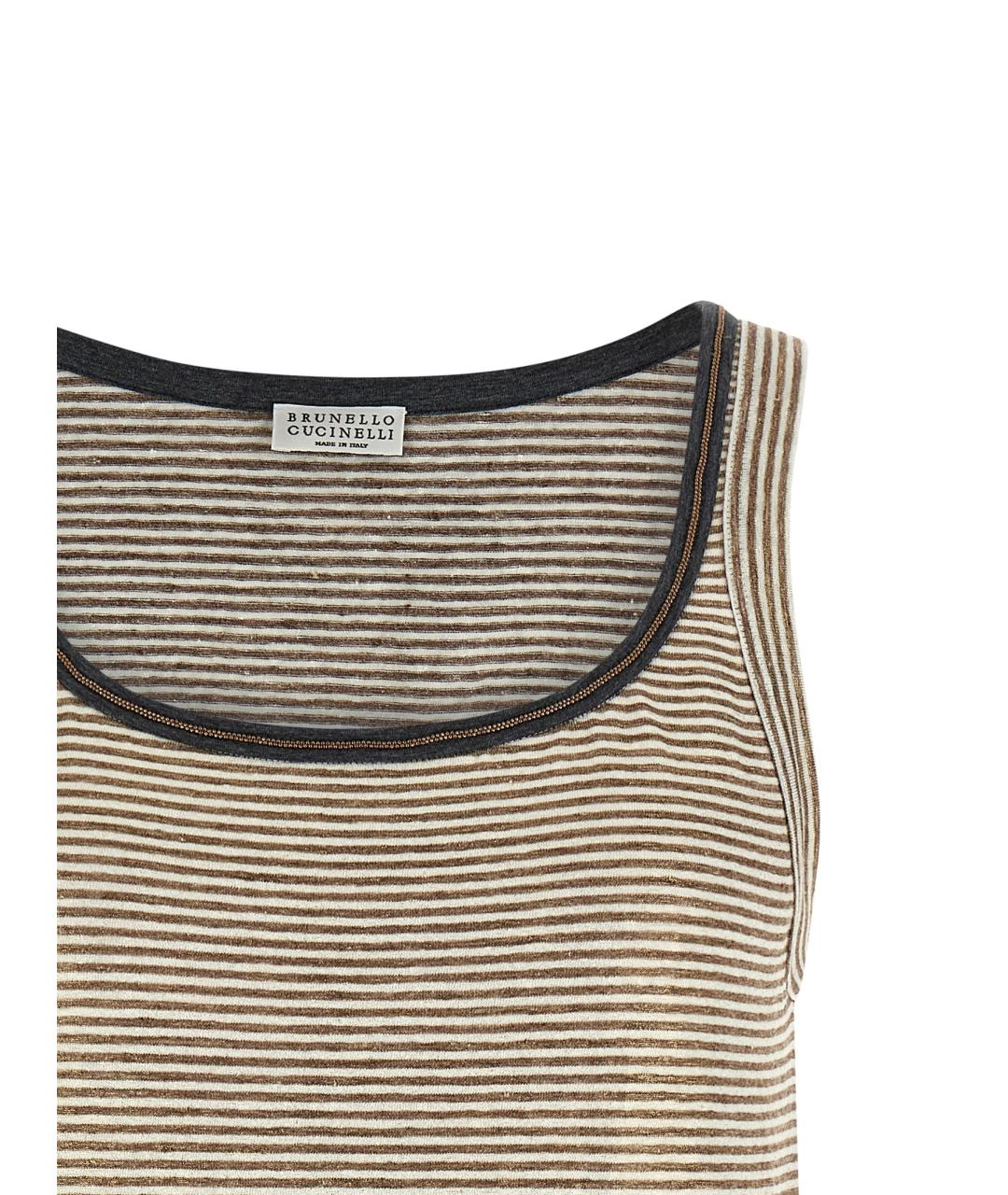 BRUNELLO CUCINELLI Мульти льняная майка, фото 3