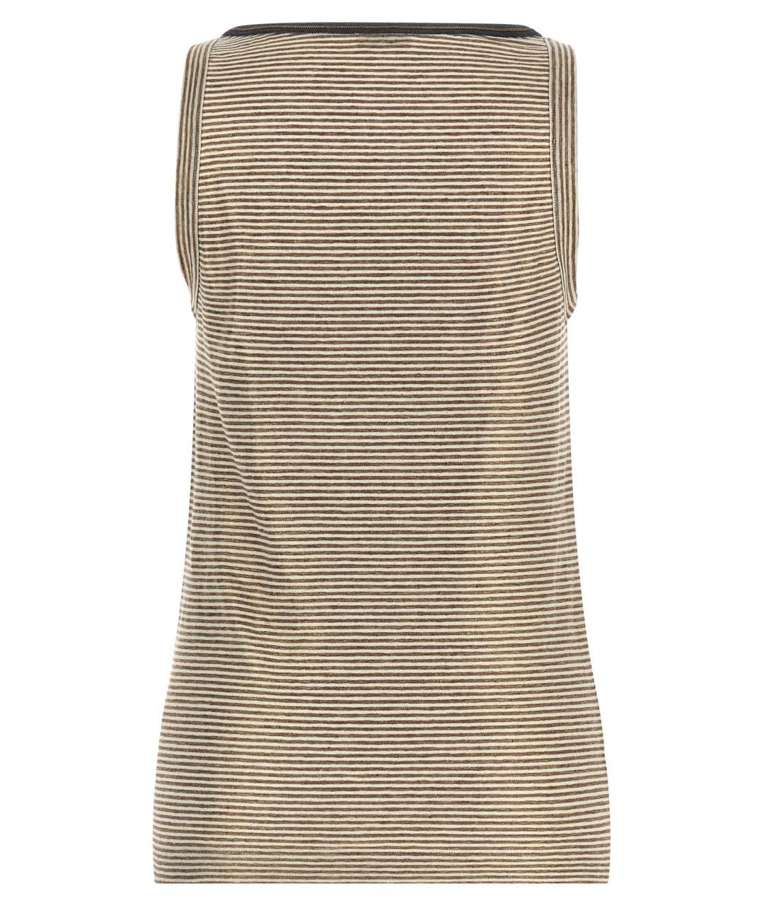 BRUNELLO CUCINELLI Мульти льняная майка, фото 2