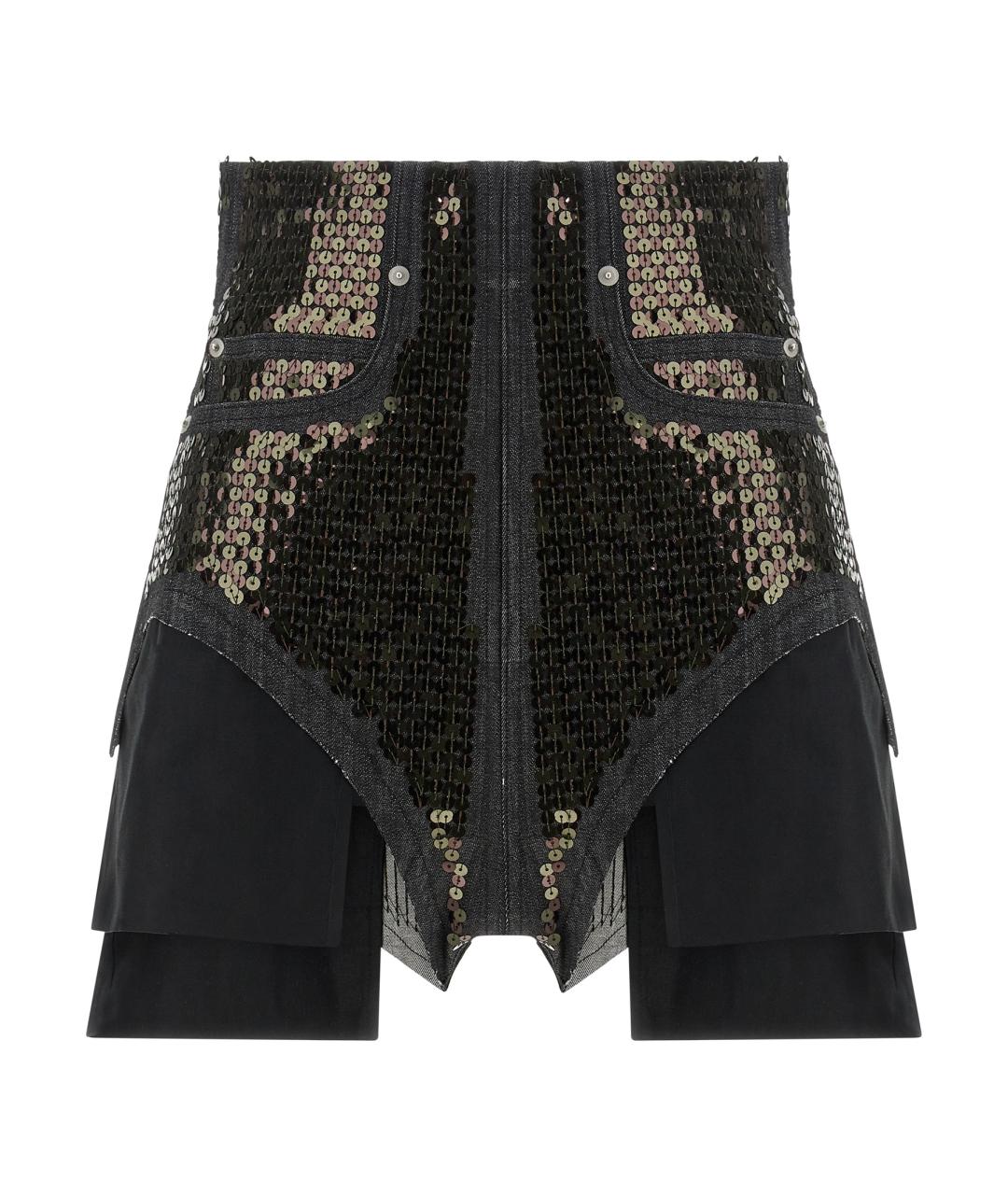 RICK OWENS Черные хлопковые шорты, фото 1