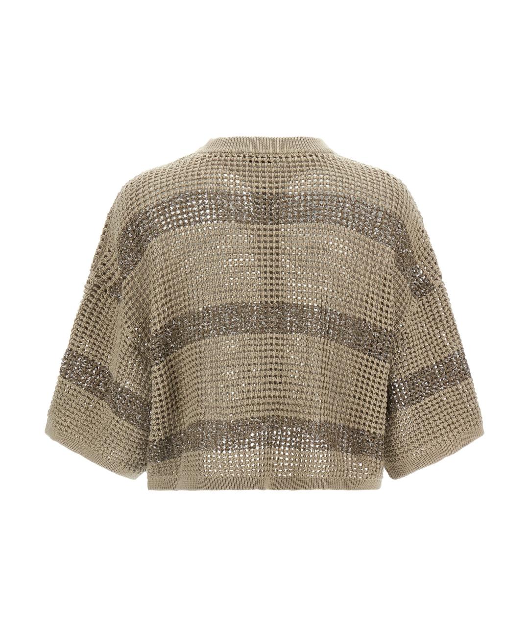 BRUNELLO CUCINELLI Бежевый хлопковый кардиган, фото 2