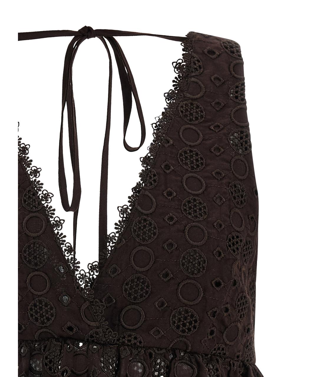 PINKO Коричневая хлопковая блузы, фото 3