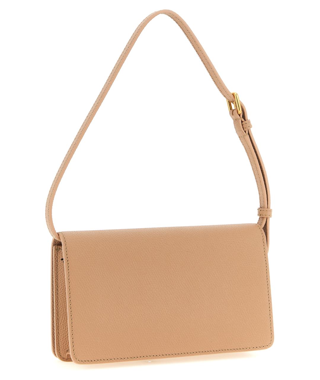 VALENTINO Розовая кожаная сумка через плечо, фото 2