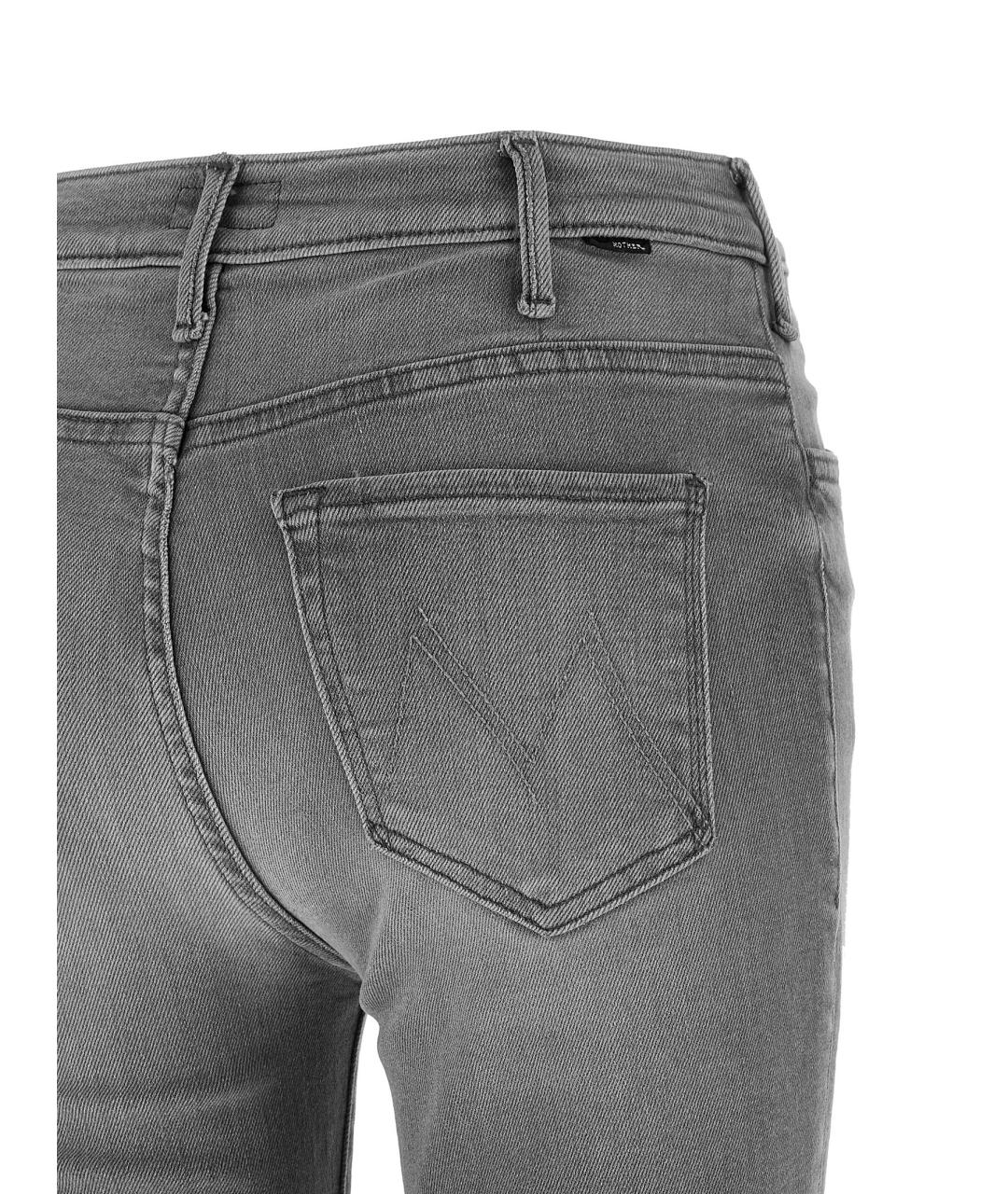 MOTHER Серые хлопковые джинсы клеш, фото 4