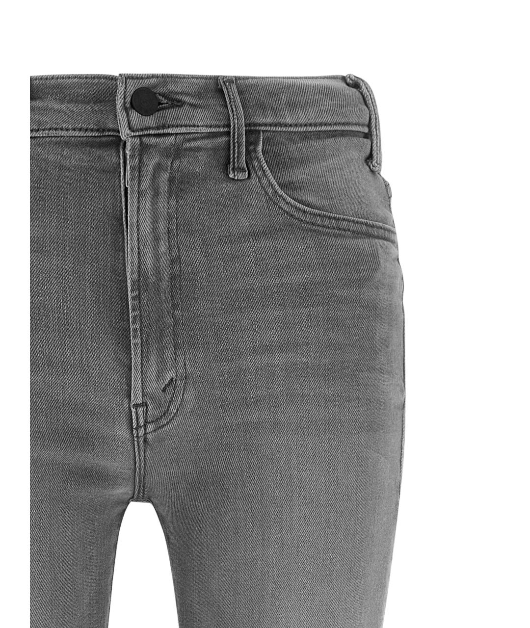 MOTHER Серые хлопковые джинсы клеш, фото 3