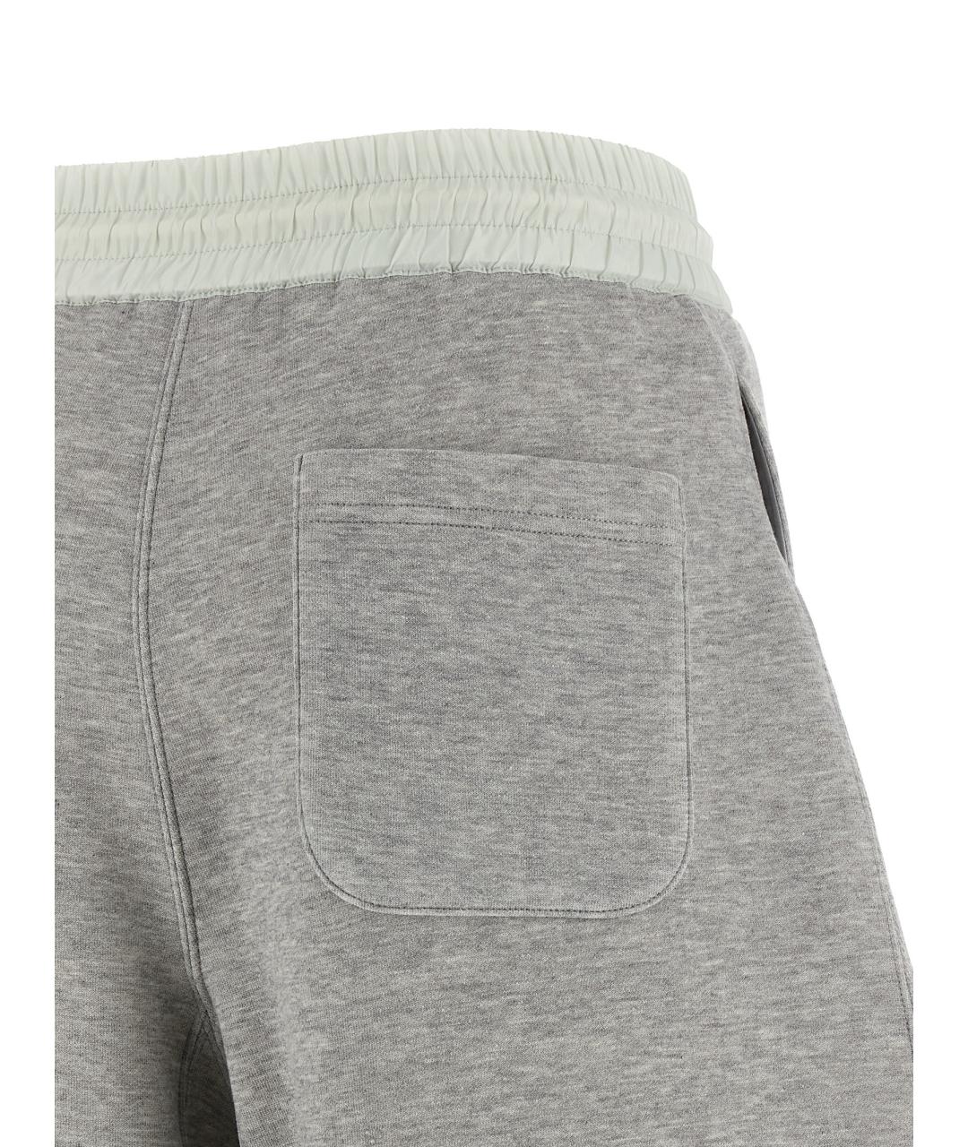 SACAI Серые хлопковые прямые брюки, фото 4