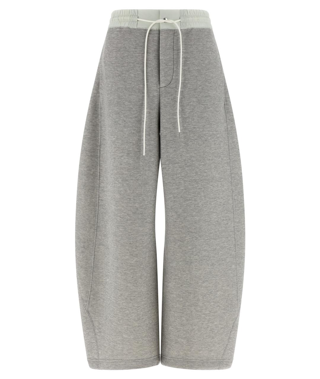 SACAI Серые хлопковые прямые брюки, фото 1