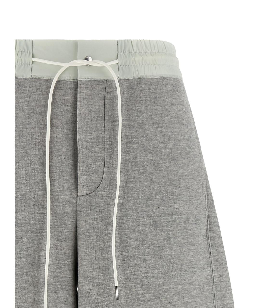 SACAI Серые хлопковые прямые брюки, фото 3