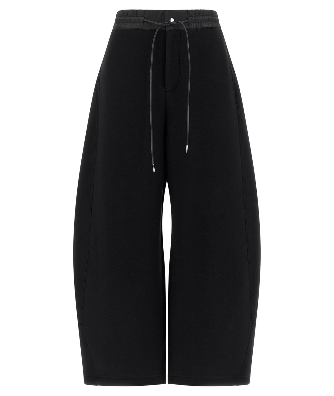 SACAI Черные хлопковые прямые брюки, фото 1