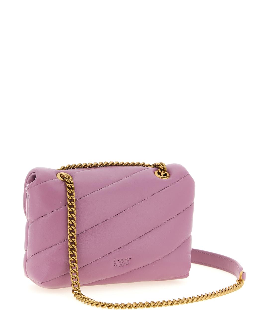 PINKO Розовая кожаная сумка через плечо, фото 2