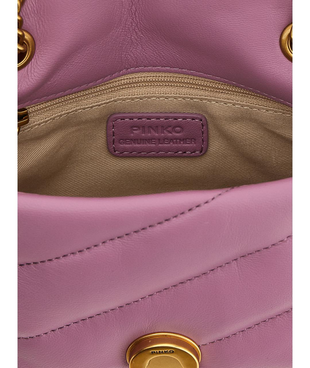 PINKO Розовая кожаная сумка через плечо, фото 4