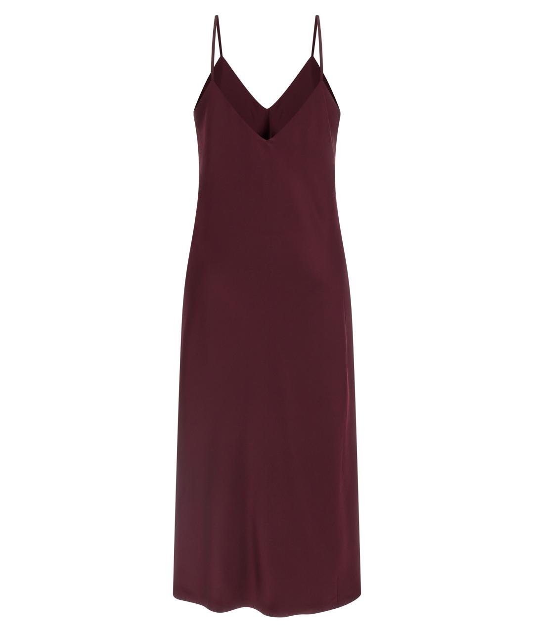 NORMA KAMALI Бордовое полиэстеровое повседневное платье, фото 2