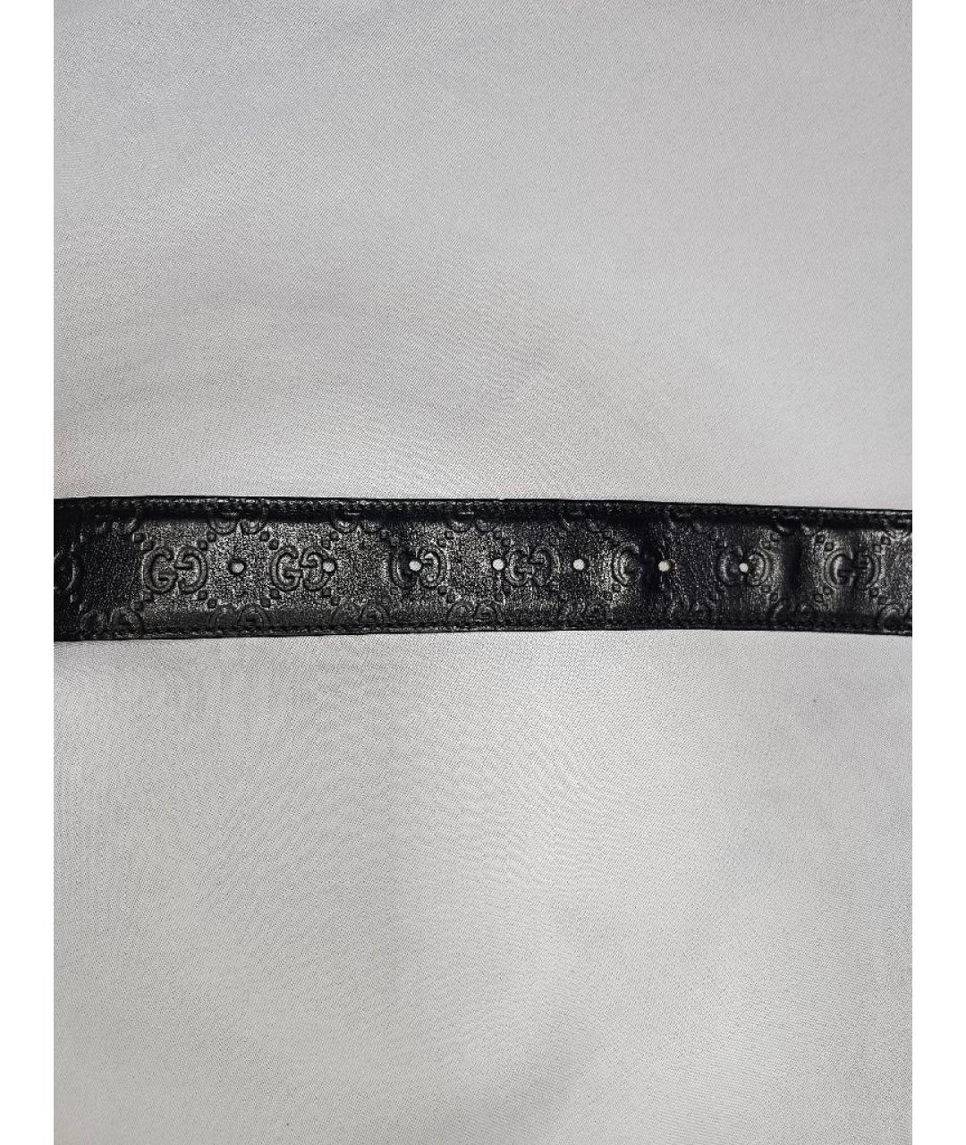 GUCCI Черный кожаный ремень, фото 7