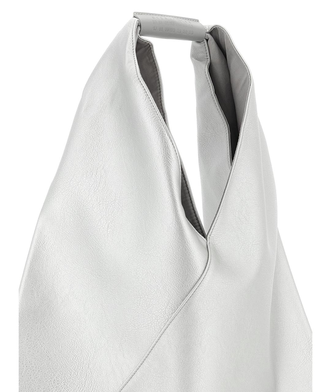 MM6 MAISON MARGIELA Серебряная сумка тоут из искусственной кожи, фото 3
