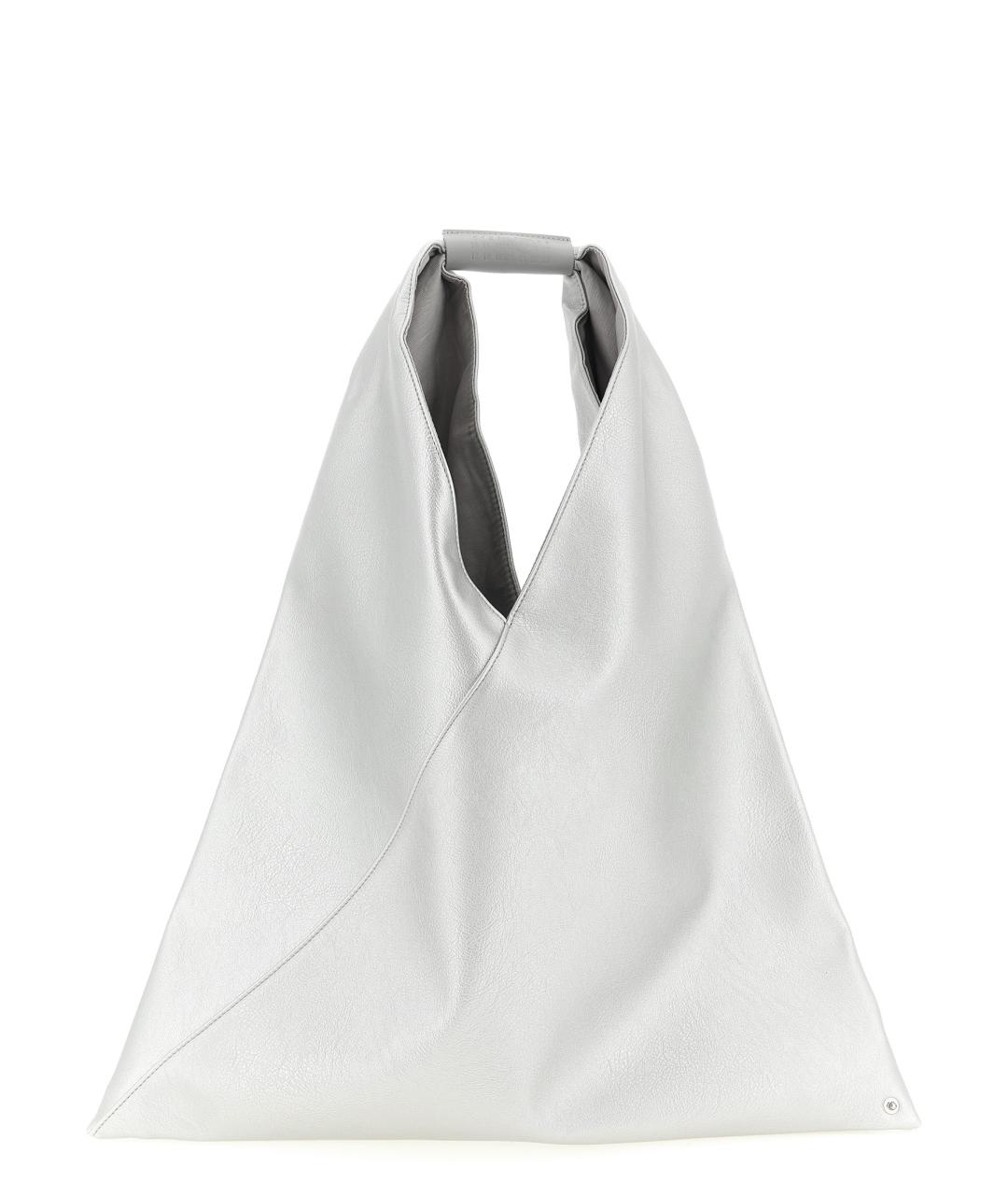 MM6 MAISON MARGIELA Серебряная сумка тоут из искусственной кожи, фото 1