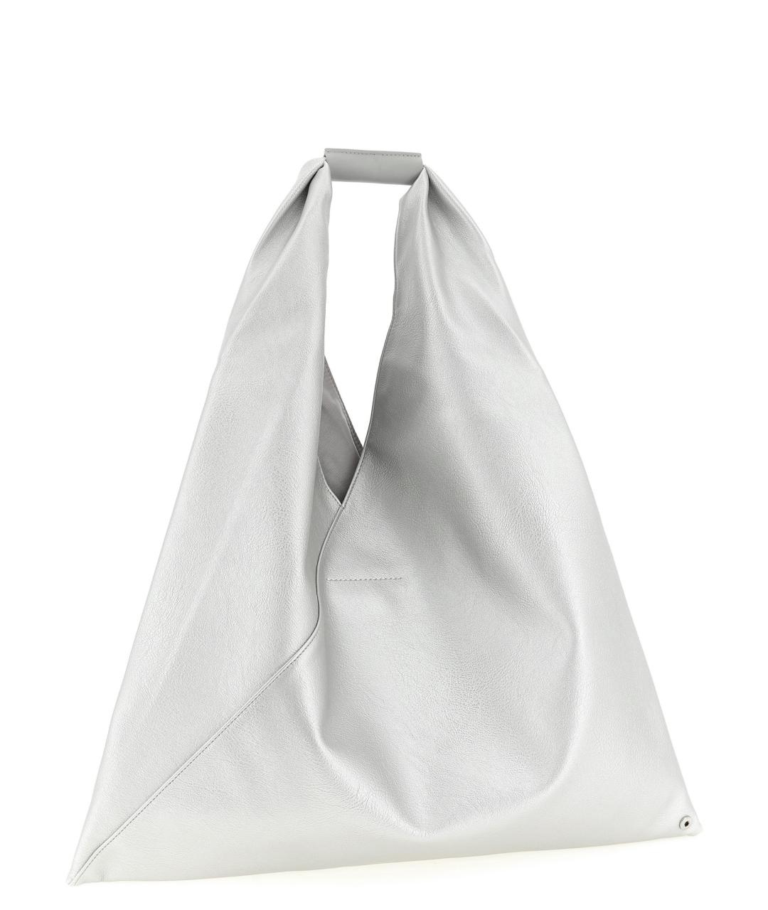 MM6 MAISON MARGIELA Серебряная сумка тоут из искусственной кожи, фото 2